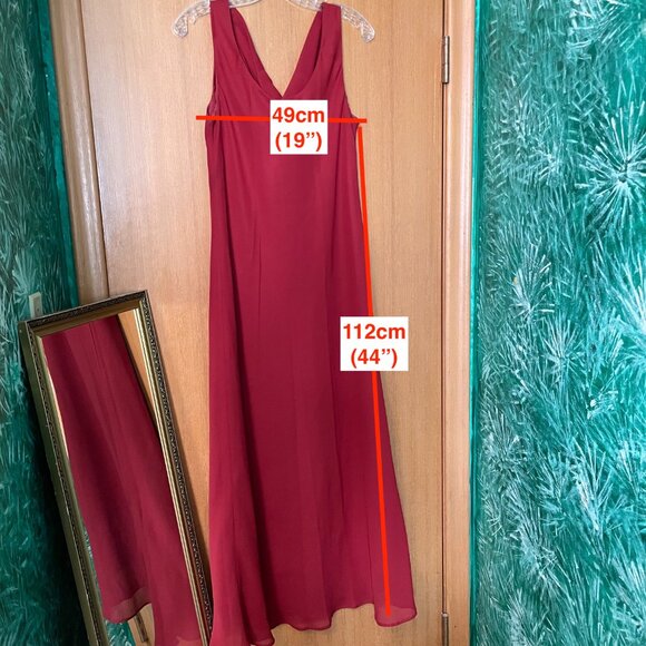 J Michaels Sleeveless Cowl Neck Red Dress - Picture 8 of 8